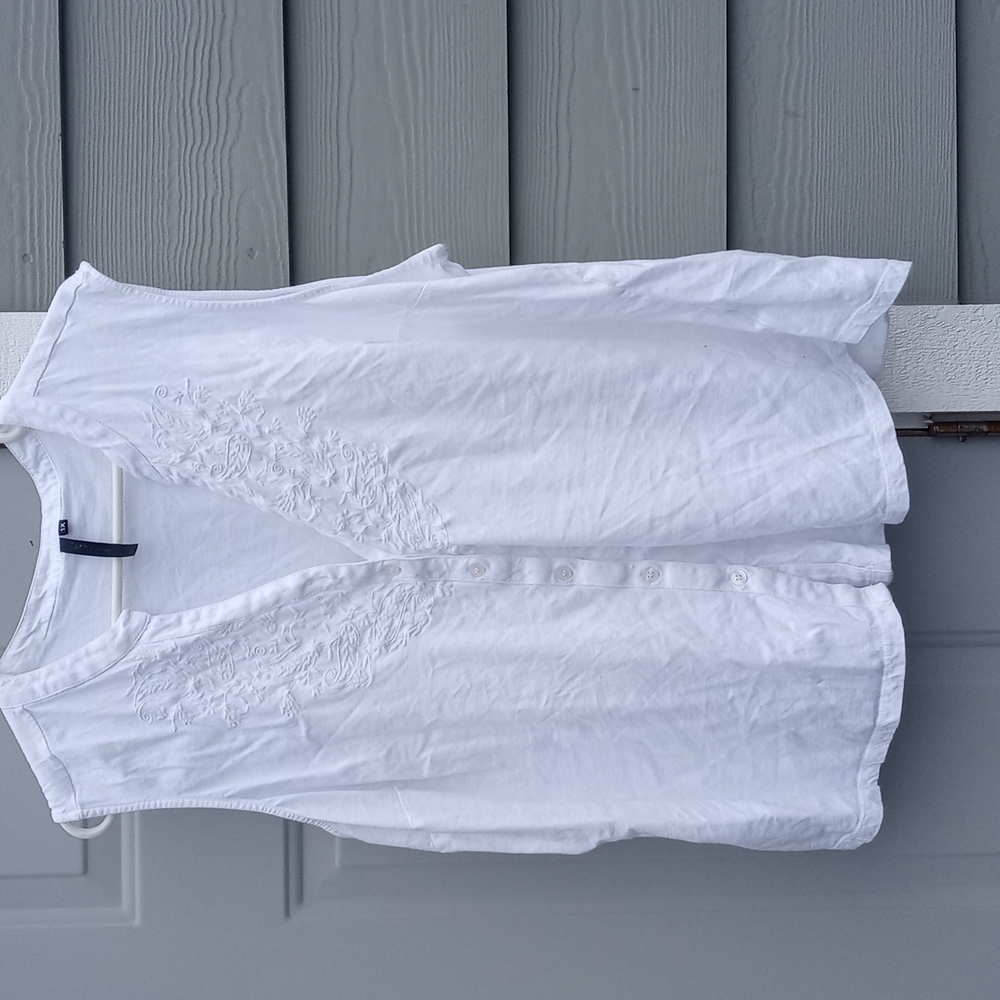 Cathy womans 1x shirt white shirt